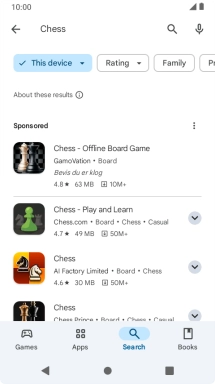 Press the required app. Press the required app.
