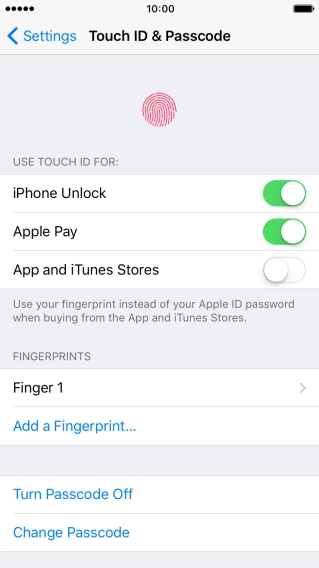 Press the indicator next to 