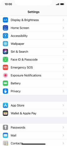 Press Display & Brightness.