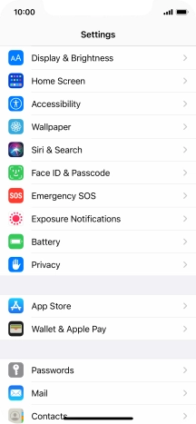 Press Face ID & Passcode.