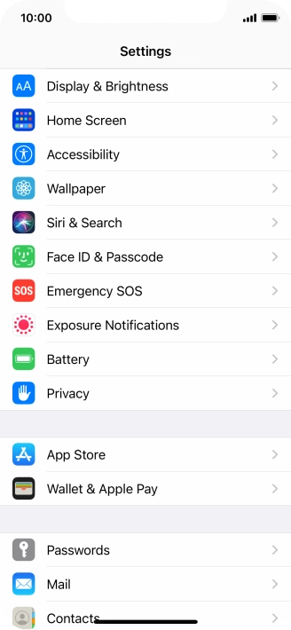 Press Display & Brightness.