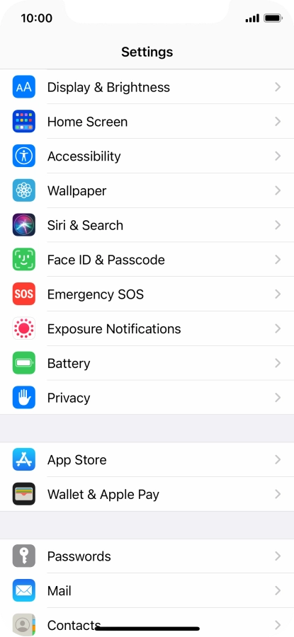 Press Display & Brightness.