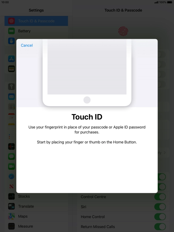 Press follow screen instructions. If you haven't previously selected a lock code, key in a code of your own choice twice.