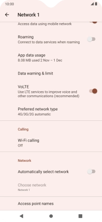 Press the indicator next to 