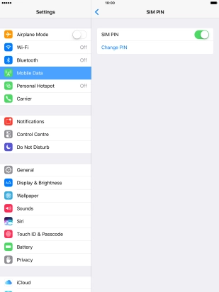 Press the indicator next to 