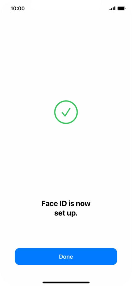 Press Done. If you haven't previously selected a phone lock code, key in a code of your own choice twice.