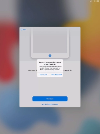 If you turn off the function, press Don't Use.