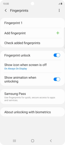 Press the required settings to turn them on or off.