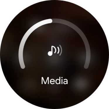 Slide the circle to select the required volume.