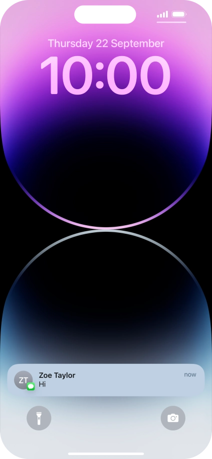 Press the required notification and follow the instructions on the screen to use the selected function.