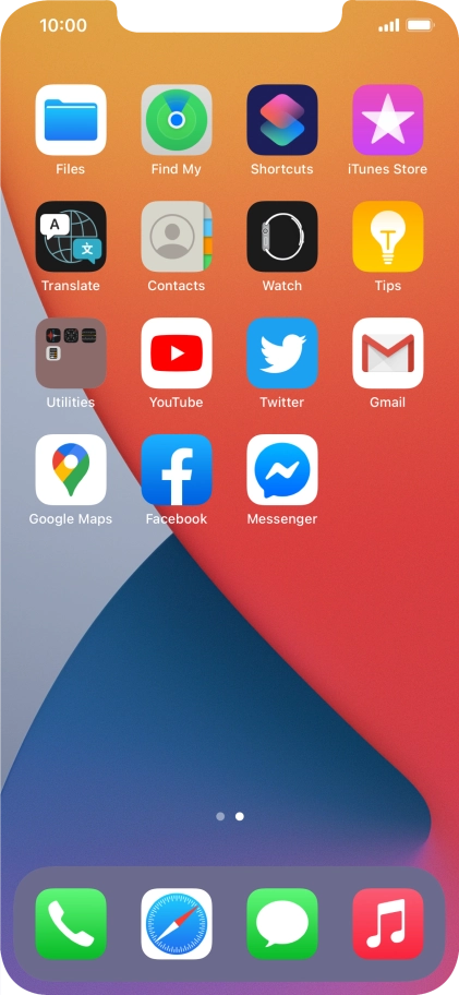 Press and hold the required app.