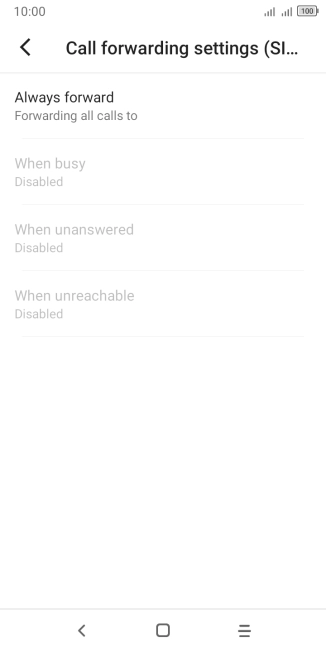 Press the required divert type.