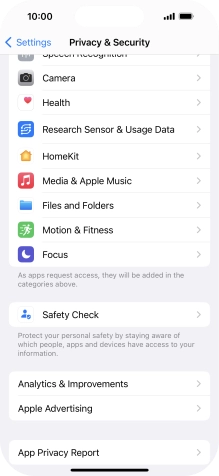 Press App Privacy Report.