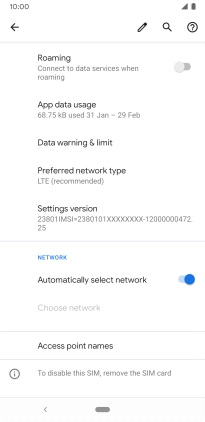 Press Access point names.