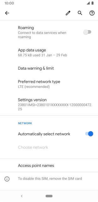 Press Access point names.