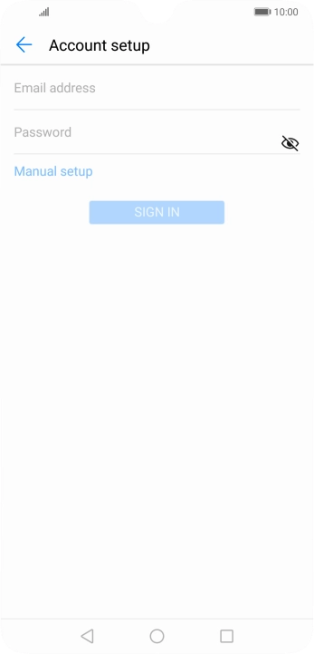 Press Email address and key in your email address.