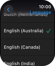 Press the required language. Press the required language.