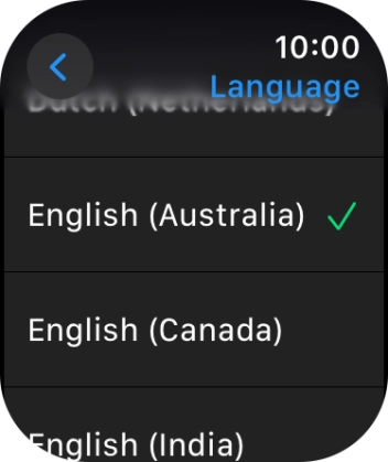 Press the required language. Press the required language.