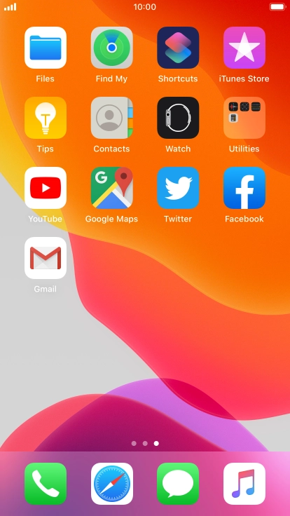 Press and hold any app.