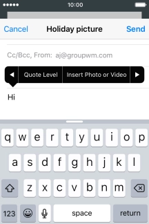 Press Insert Photo or Video and go to the required folder.