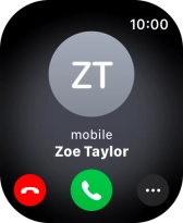 Press the Digital Crown when you get a call.