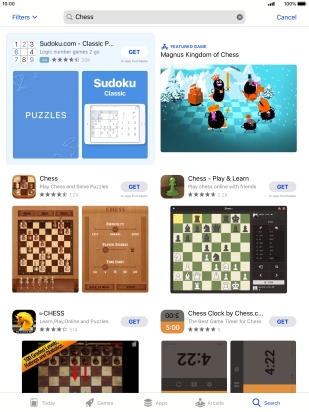 Press the required app.