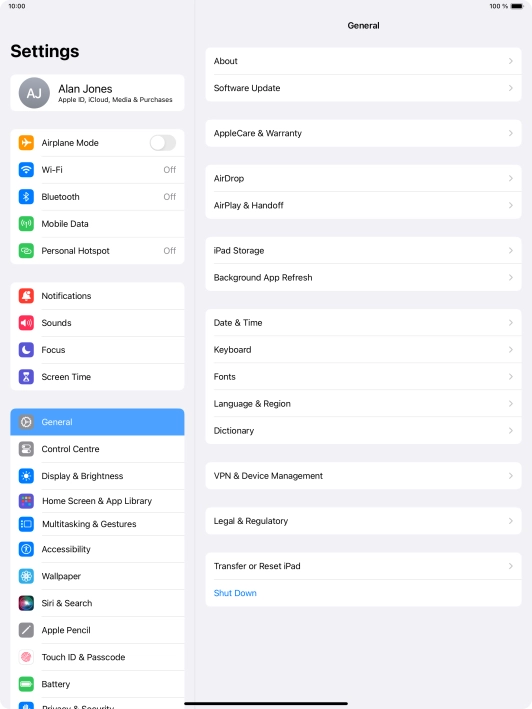 Press Display & Brightness.