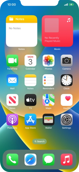 When the battery charging icon is displayed, the battery is charging.