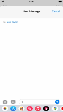 Press the send icon.