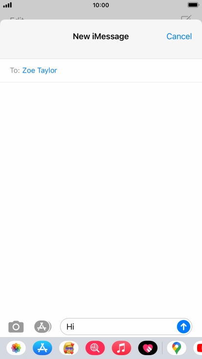 Press the send icon.