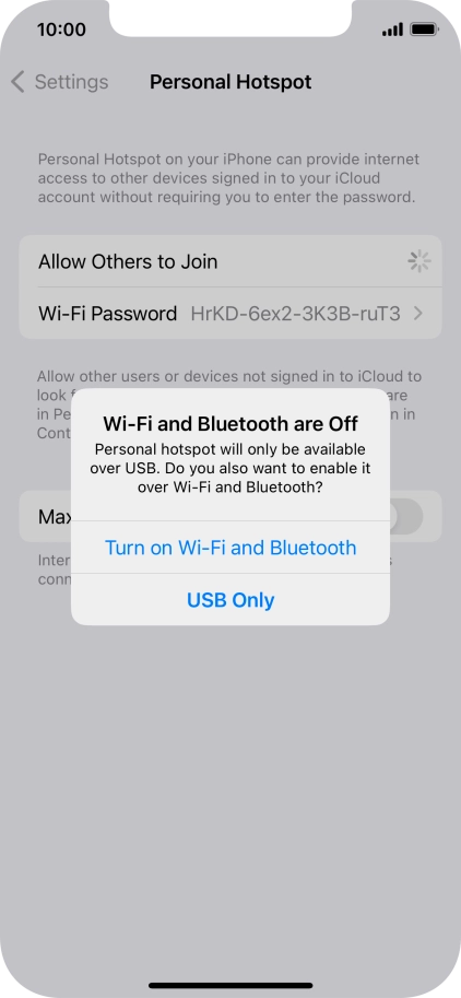 If Wi-Fi is turned off, press Turn on Wi-Fi and Bluetooth.