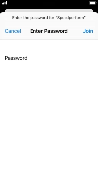 Key in the password for the Wi-Fi network and press Join.