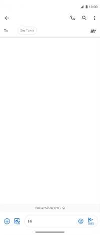 Press the send icon when you've finished your text message.