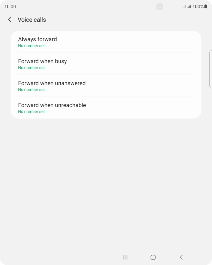 Press the required divert type.