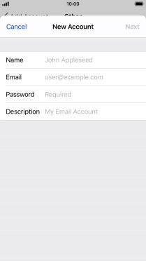 Press Name and key in the required sender name.