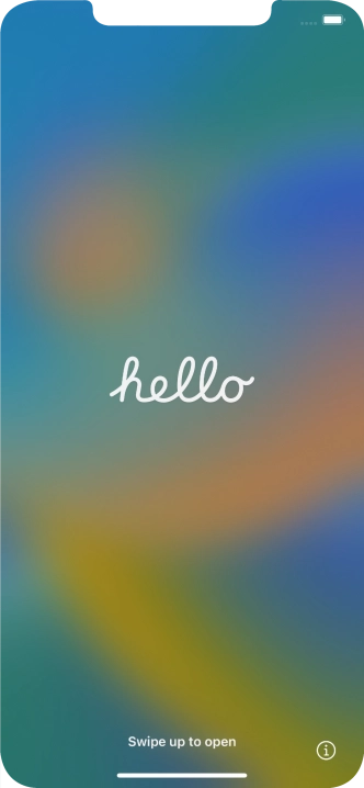 Slide your finger upwards starting from the bottom of the screen.