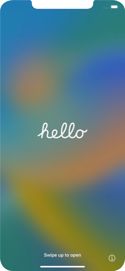 Slide your finger upwards starting from the bottom of the screen.