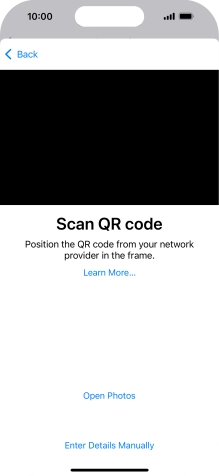 Place the QR code you've received inside the phone camera frame to scan the code.