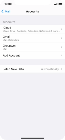 Press the required account.