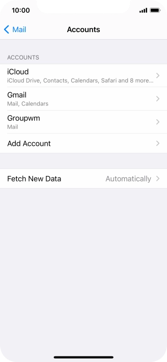 Press the required account.