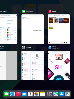 Slide upwards on the required application to end it.