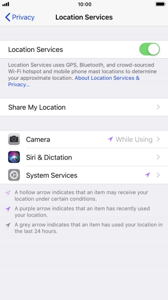 Press the required app.