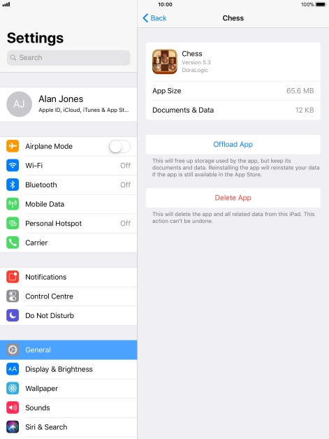 Press Offload App.