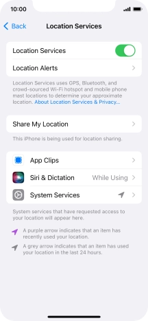 Press the required app.