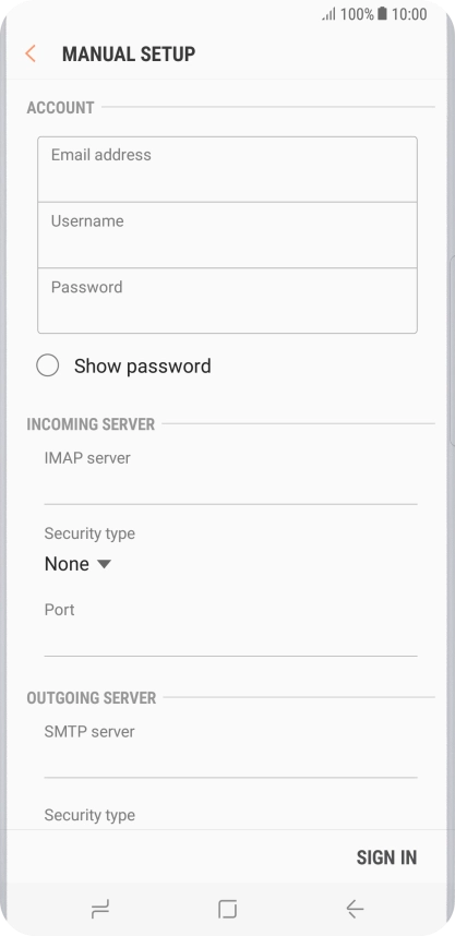Press the field below 
