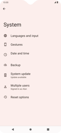 Press Reset options.