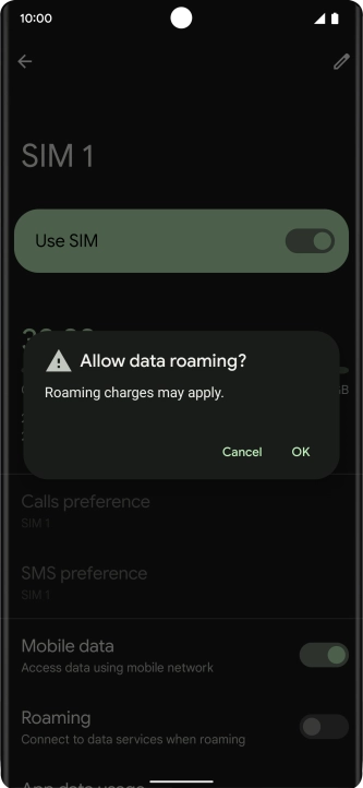 If you turn on the function, press OK.