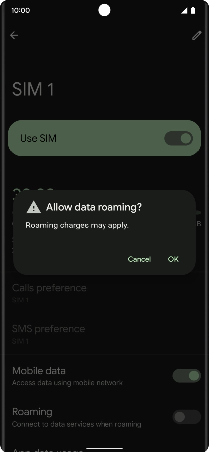 If you turn on the function, press OK.