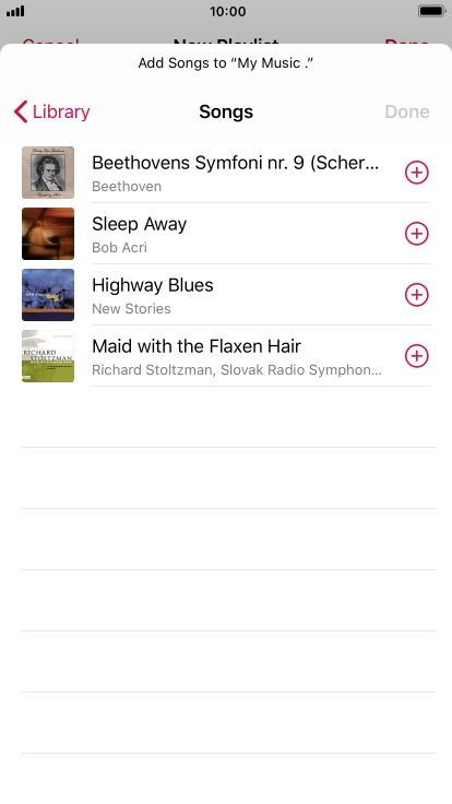 Go to the required category and press the required audio file.