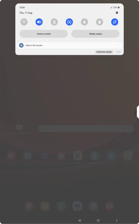 Press the drop down list.